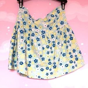 lands end deadstock vintage 90’s flower print mini skirt